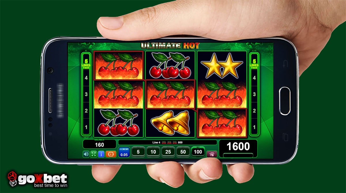 Игра в игровой аппарат Ultimate Hot без скачивания на телефоне.